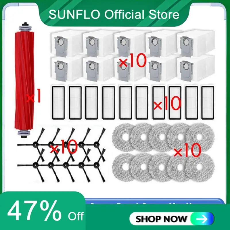 SUNFLO For Roborock Qrevo Pro / Qrevo Maxv / Qrevo S / Qrevo Plus Robot Vacuum Roller Side Brush HEPA Filter Mop Pad Dust Bag
SUNFLO For Roborock Qrevo Pro / Qrevo Maxv / Qrevo S / Qrevo Plus Robot Vacuum Roller Side Brush HEPA Filter Mop Pad Dust Bag