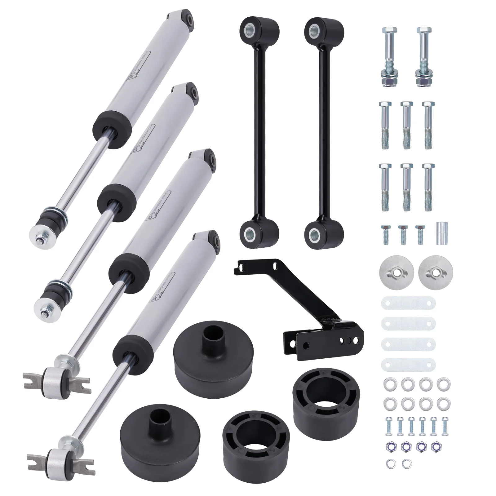 2.5" Front 2" Rear Leveling Lift Kit for Jeep Wrangler JK 2007-2018
2.5" Front 2" Rear Leveling Lift Kit for Jeep Wrangler JK 2007-2018