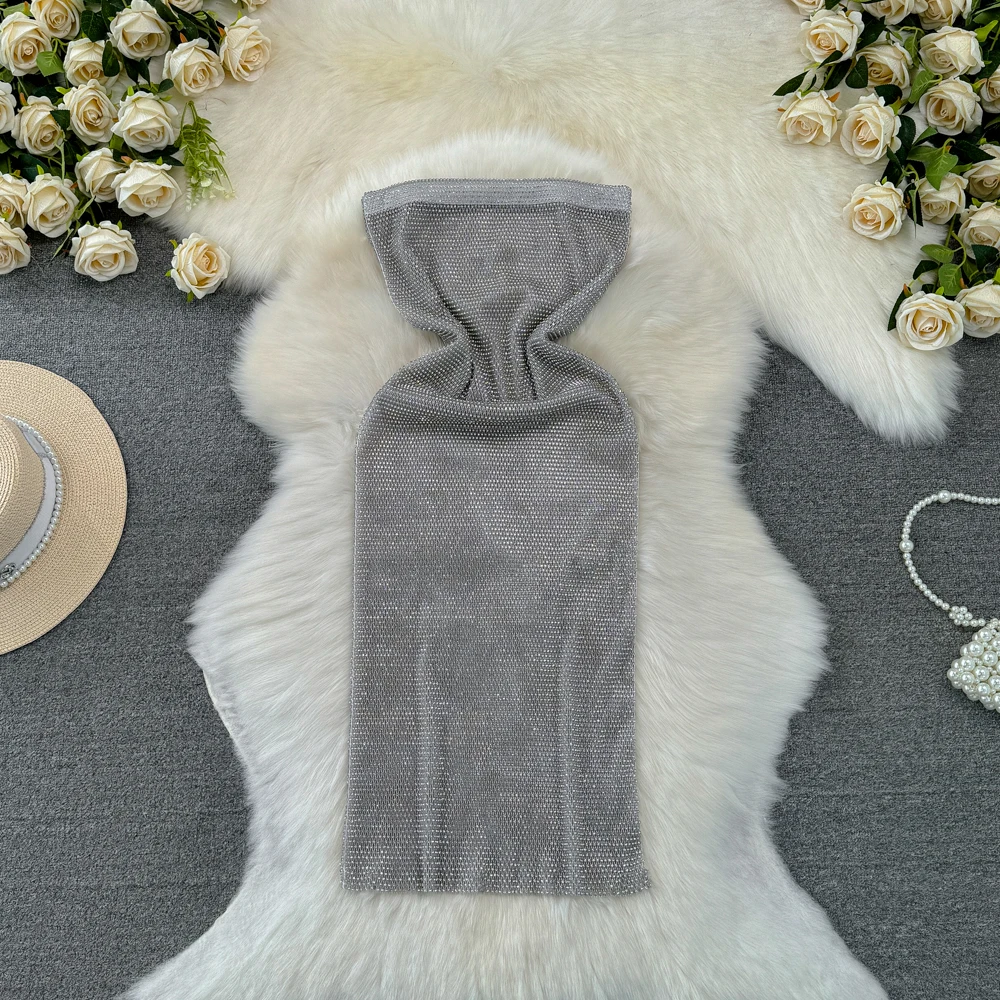 Mini Dress Women Fashion Backless Casual Clothing 2025 Summer Clothing Mesh Diamond Sexy Tight Bandage Pencil Dresses Wholesale
Mini Dress Women Fashion Backless Casual Clothing 2025 Summer Clothing Mesh Diamond Sexy Tight Bandage Pencil Dresses Wholesale