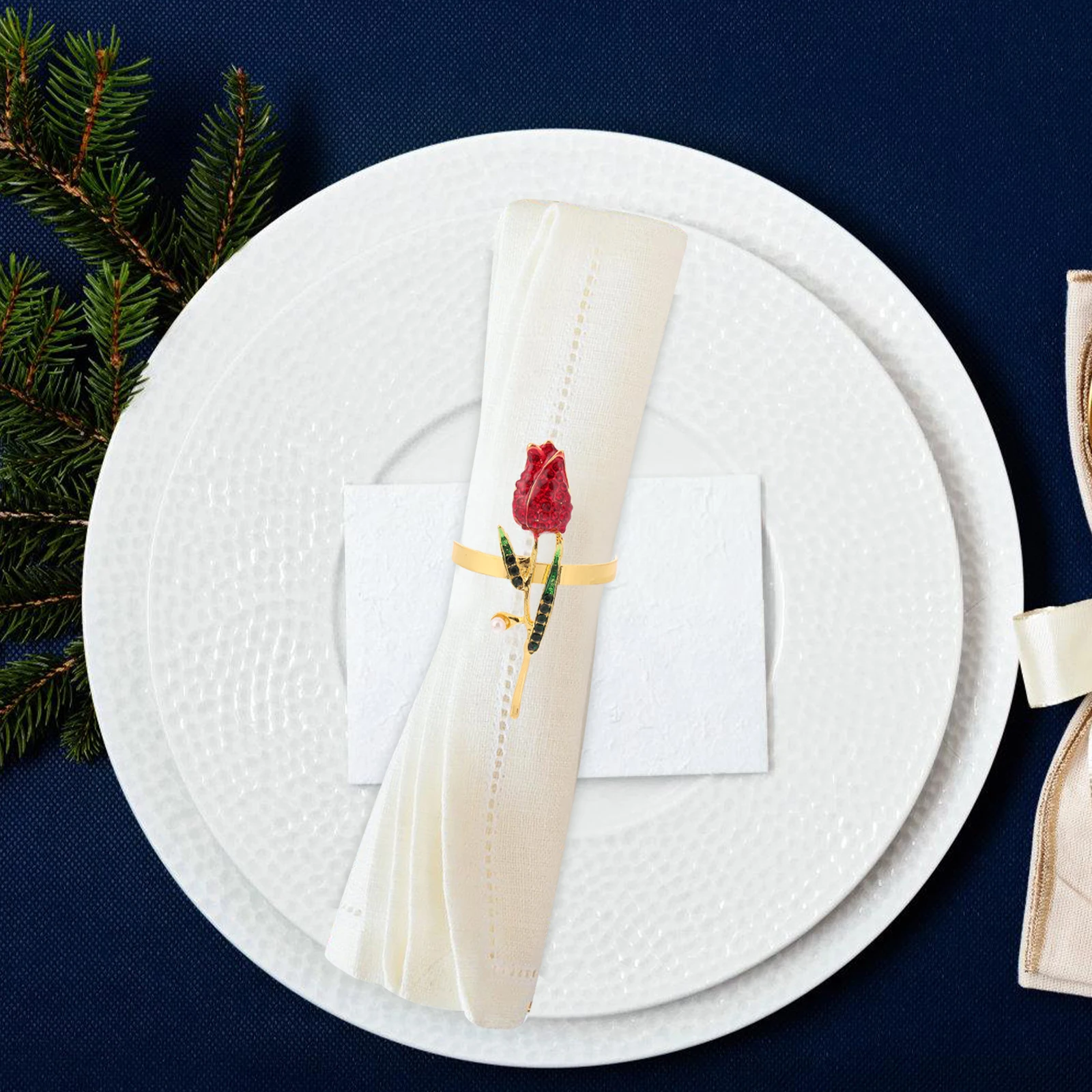 4pcs Red Rose Napkin Rings Gold Metal Flower Napkin Ring Valentine Wedding Holiday Table Settings Serviette Buckle
4pcs Red Rose Napkin Rings Gold Metal Flower Napkin Ring Valentine Wedding Holiday Table Settings Serviette Buckle