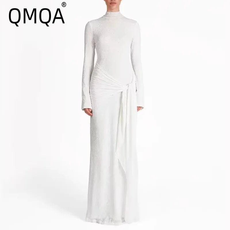 QMQA Fashion Women's Evening Dresses Stand Collar Spliced Diamonds High Waist Slimming Party Elegant Dress 2026 Female New M1195
QMQA Fashion Women's Evening Dresses Stand Collar Spliced Diamonds High Waist Slimming Party Elegant Dress 2026 Female New M1195