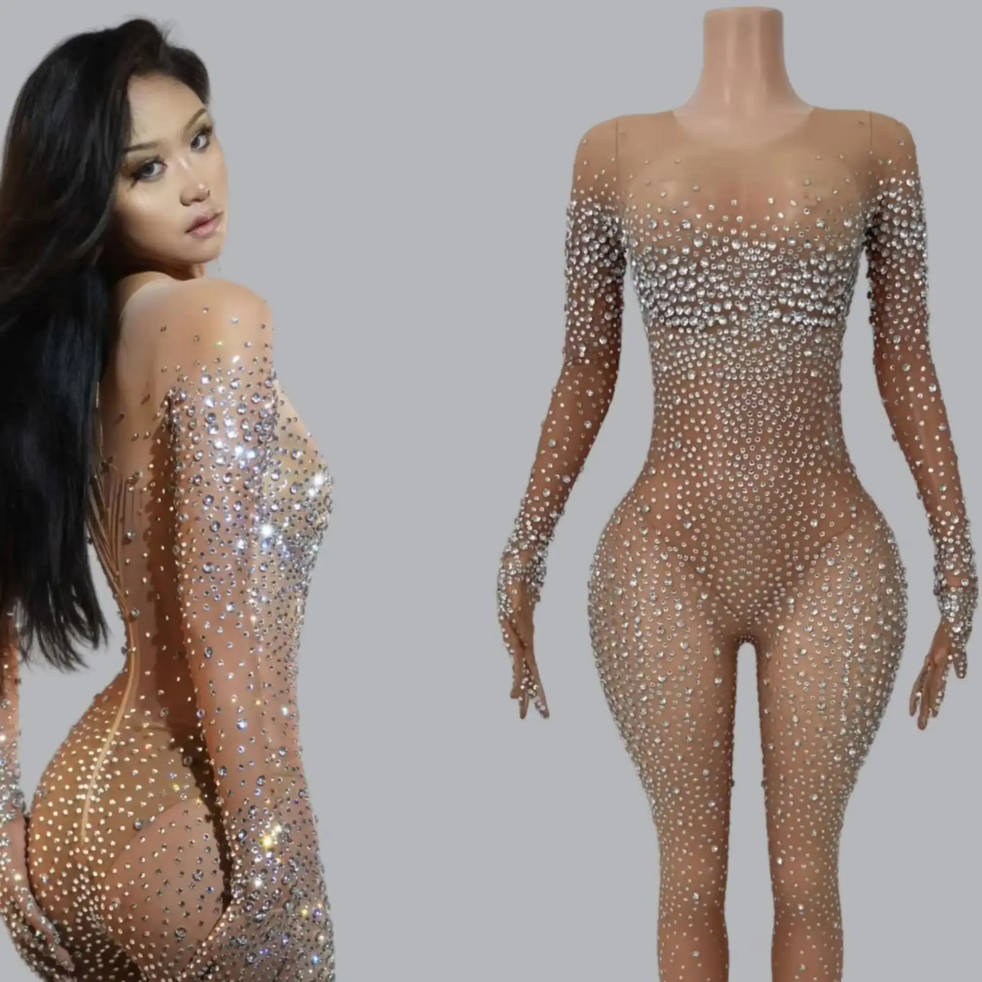 Full Rhinestones Sexy Jumpsuit for Women Stage Performance Costume Nightclub Dinner Party Bodycon Leggings Luxurious Hot Design
Full Rhinestones Sexy Jumpsuit for Women Stage Performance Costume Nightclub Dinner Party Bodycon Leggings Luxurious Hot Design