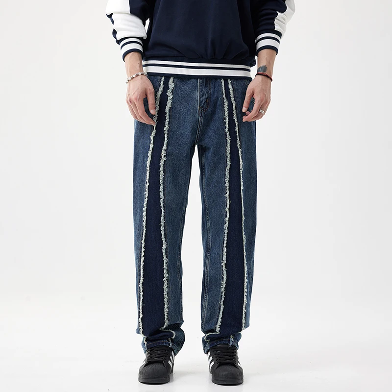 Baggy Pants Men Wide Leg Jeans Loose Fit Patchwork Jeans Hip Hop Streetwear Patched Fashion Desinger Men's Clothing 2025
Baggy Pants Men Wide Leg Jeans Loose Fit Patchwork Jeans Hip Hop Streetwear Patched Fashion Desinger Men's Clothing 2025