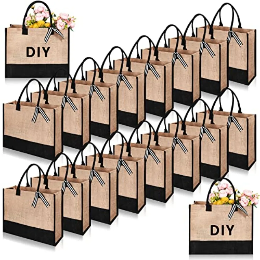 Paterr Burlap Tote Bag 17 x 12.6 x 6.7 Inch Jute Tote Bag with Handles Large Initial Canvas Beach Reusable Gift for Women
Paterr Burlap Tote Bag 17 x 12.6 x 6.7 Inch Jute Tote Bag with Handles Large Initial Canvas Beach Reusable Gift for Women