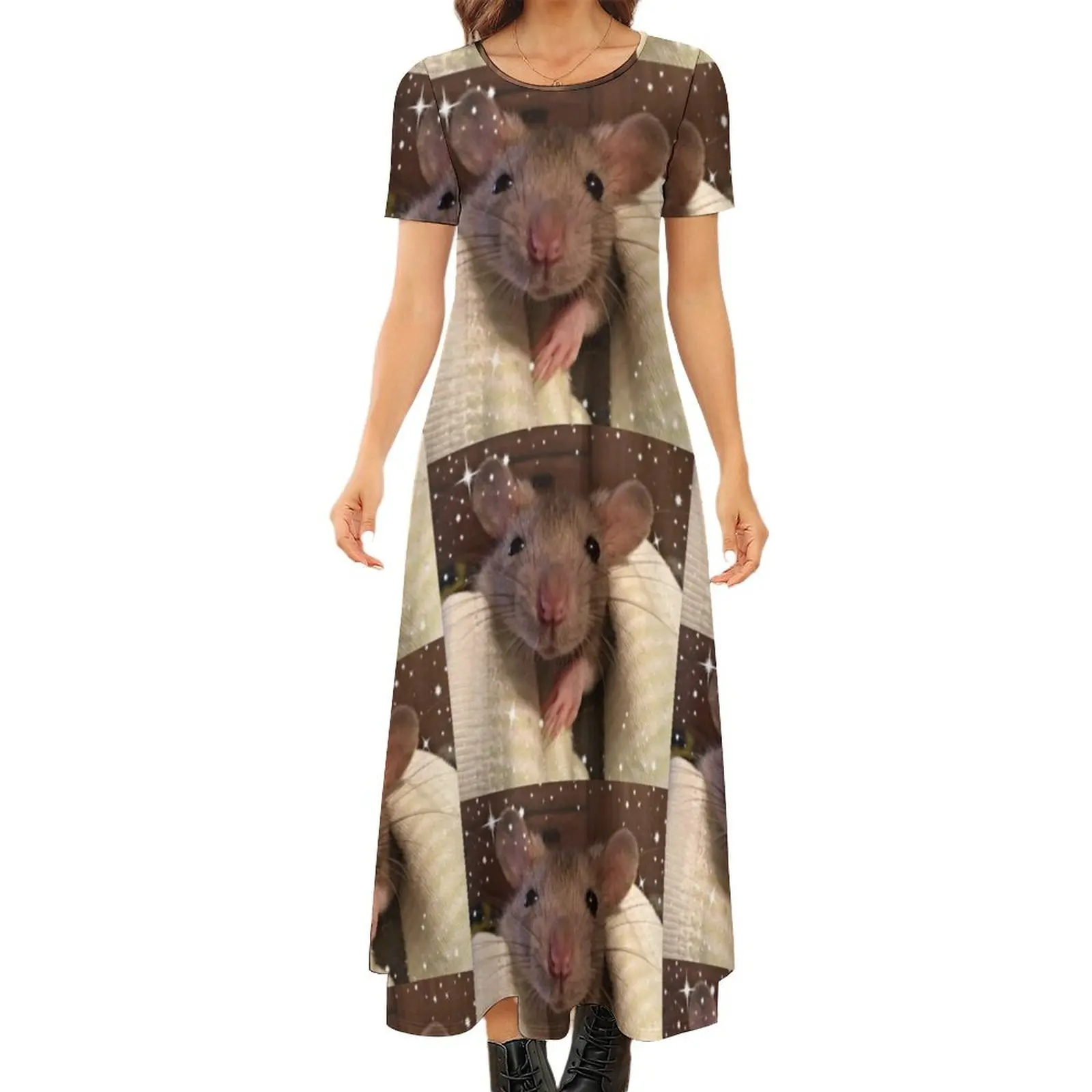 Rats Round Neck Short Sleeve Dress women"s fashion dresses womens dress summer dress korean women Beachwear
Rats Round Neck Short Sleeve Dress women"s fashion dresses womens dress summer dress korean women Beachwear