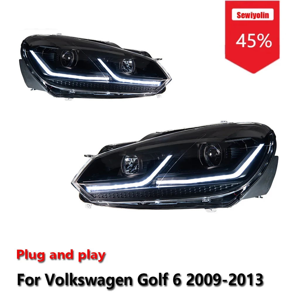 Sewiyolin Car LED Headlight Accessories For VW Golf 6 Mk6 R20 2009-2012 DRL Brake Turn Signal Lamp Plug and Play
Sewiyolin Car LED Headlight Accessories For VW Golf 6 Mk6 R20 2009-2012 DRL Brake Turn Signal Lamp Plug and Play