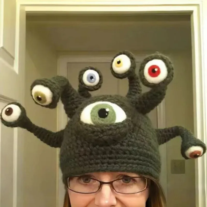 Octopus Eyes Hat Fall And Winter Creative Halloween Individual Handmade Hat Knitted Wool Hat Birthday Gift Couple Wool Hat
Octopus Eyes Hat Fall And Winter Creative Halloween Individual Handmade Hat Knitted Wool Hat Birthday Gift Couple Wool Hat