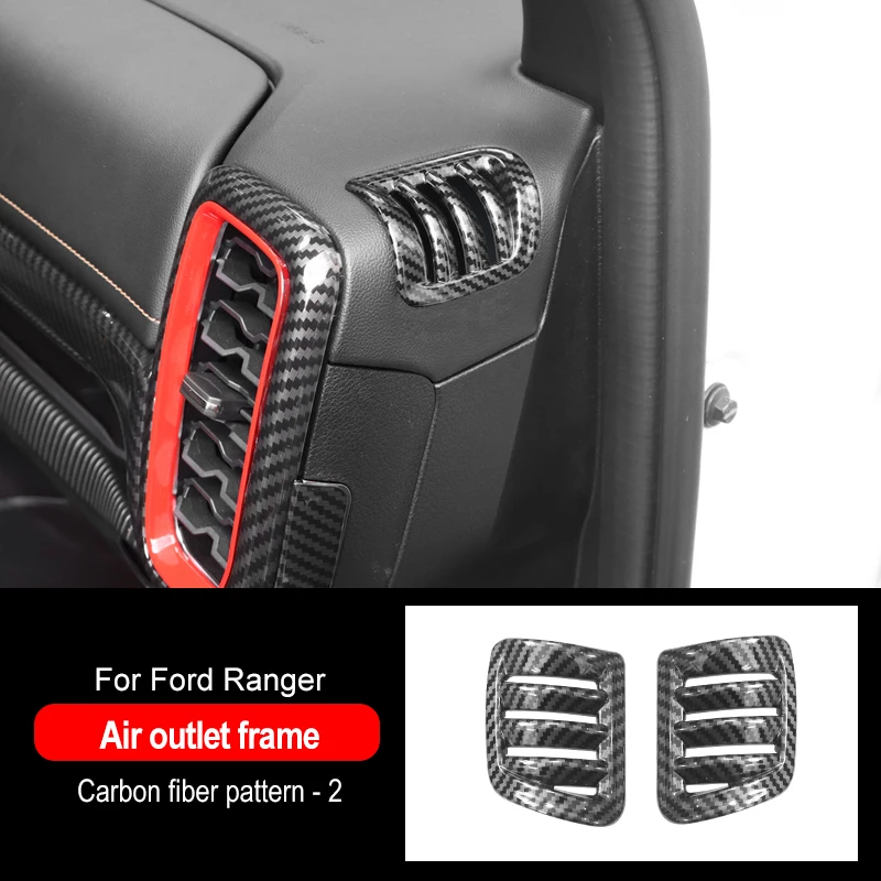 for Ford Ranger Everest 2023 2024 Carbon Fiber Color Front Air Condition Outlet AC Vent Frame Trim Cover Car Interior Decorative
for Ford Ranger Everest 2023 2024 Carbon Fiber Color Front Air Condition Outlet AC Vent Frame Trim Cover Car Interior Decorative