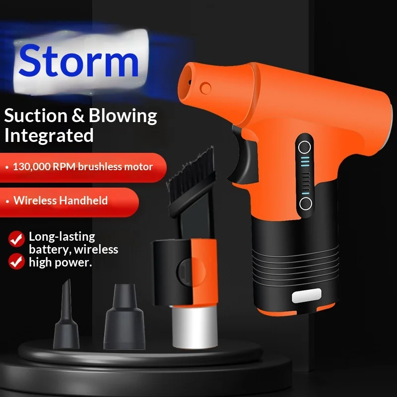 130k RPM Handheld Turbofan Powerful Mini Blower Rechargeable Lithium Battery Portable High Speed Storm Fan Quiet Operation
130k RPM Handheld Turbofan Powerful Mini Blower Rechargeable Lithium Battery Portable High Speed Storm Fan Quiet Operation