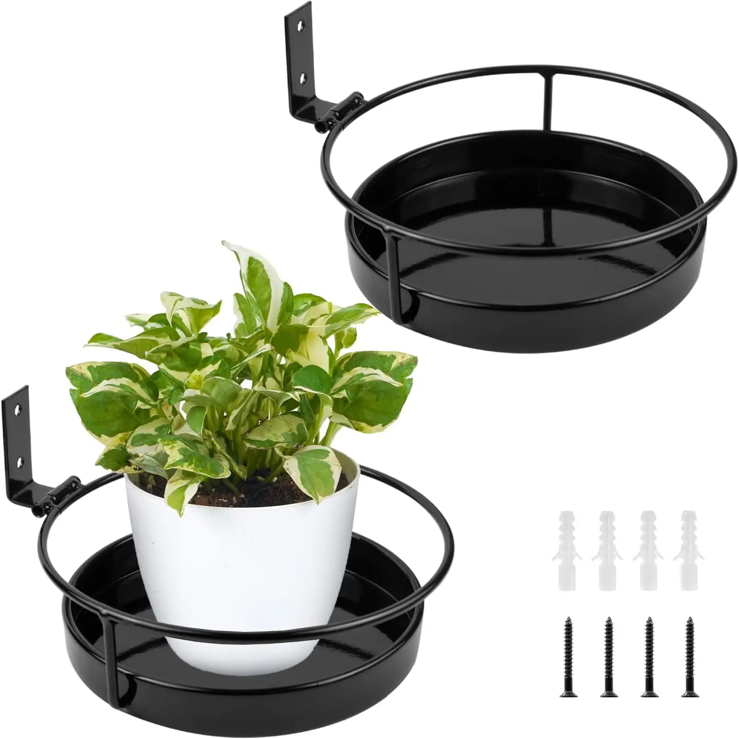 2 Pack Metal Wall Plant Holder, Floating Shelf for Indoor Outdoor Decor, Holds 40 lbs
2 Pack Metal Wall Plant Holder, Floating Shelf for Indoor Outdoor Decor, Holds 40 lbs
