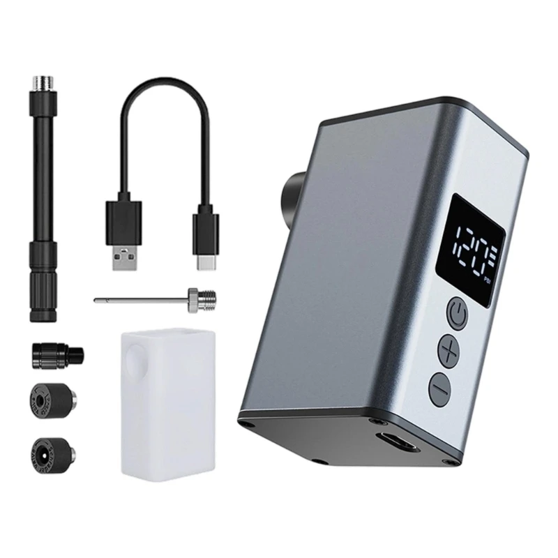 Lightweight Metal Air Pumps Tire Inflator 120PSI Preset Pressure with Rechargeable Battery for Car Bike Motorcycle Tires
Lightweight Metal Air Pumps Tire Inflator 120PSI Preset Pressure with Rechargeable Battery for Car Bike Motorcycle Tires