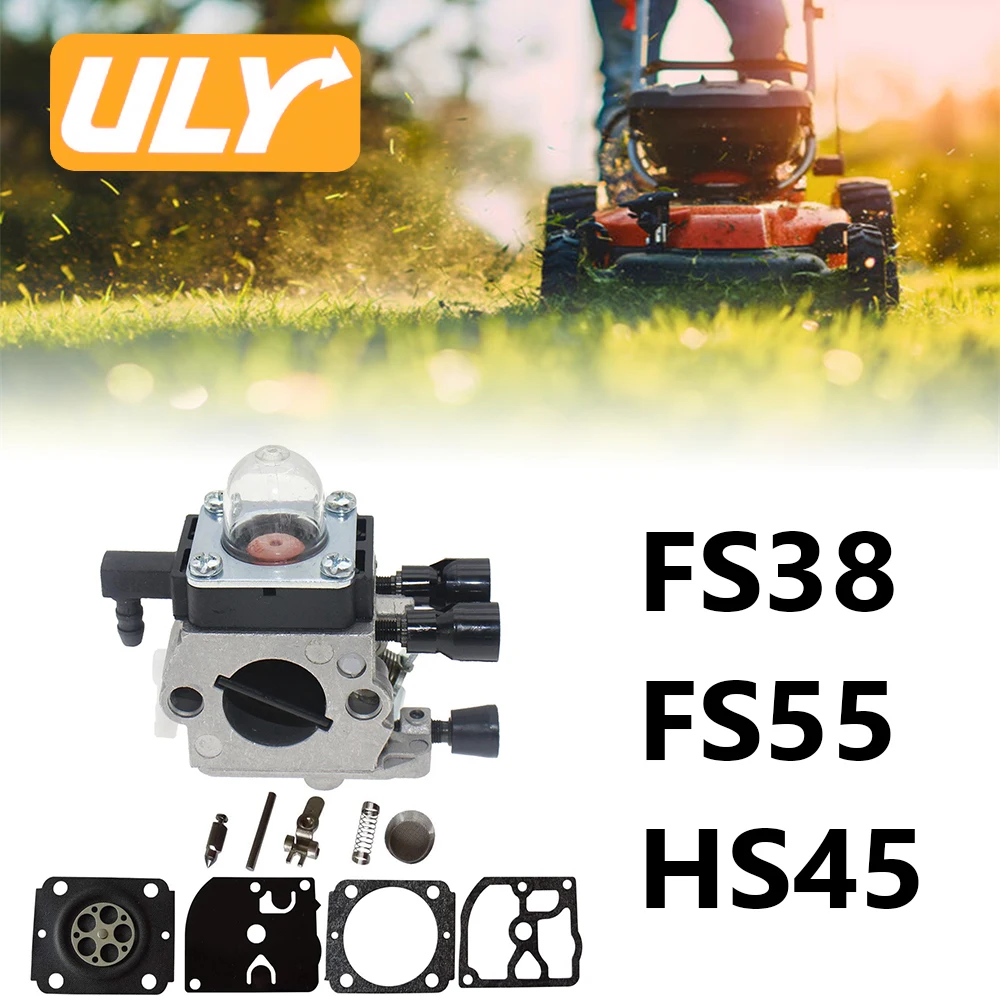 Carburetor C1Q-S278 FS55 With Repair Kit For Stihl HS45 2-MIX FS38 2-MIX Lawn Mower Carburador Replacement Parts
Carburetor C1Q-S278 FS55 With Repair Kit For Stihl HS45 2-MIX FS38 2-MIX Lawn Mower Carburador Replacement Parts