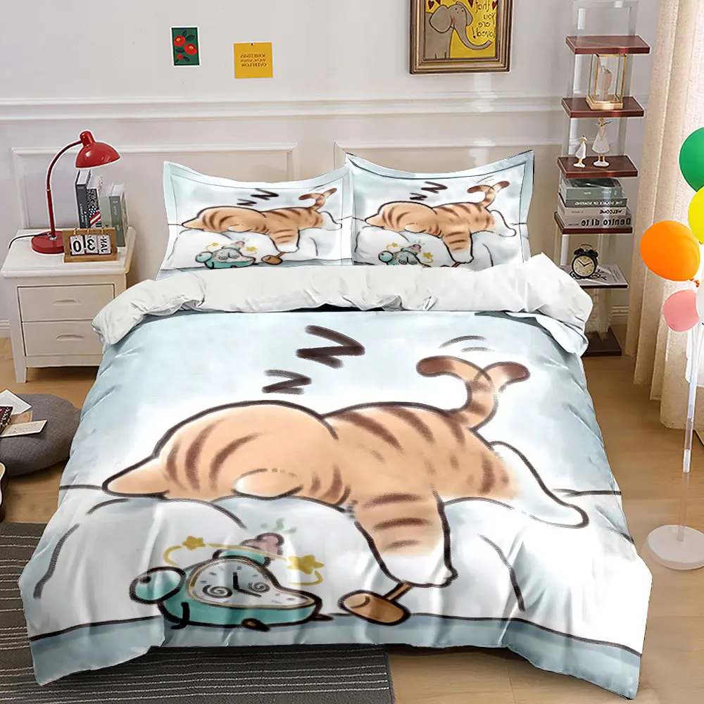 Cat hits alarm clock Printed Duvet Cover Set1 Duvet Cover+2 PillowcaseMulti Size Bedroom Bedding Decoration Luxury gifts
Cat hits alarm clock Printed Duvet Cover Set1 Duvet Cover+2 PillowcaseMulti Size Bedroom Bedding Decoration Luxury gifts