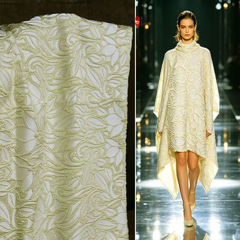 Embossed Jacquard Fabric for Skin Friendly Wrinkle Resistant Dress Wedding Dress Designer Apparel Diy Sewing Fabrics By Meter
Embossed Jacquard Fabric for Skin Friendly Wrinkle Resistant Dress Wedding Dress Designer Apparel Diy Sewing Fabrics By Meter