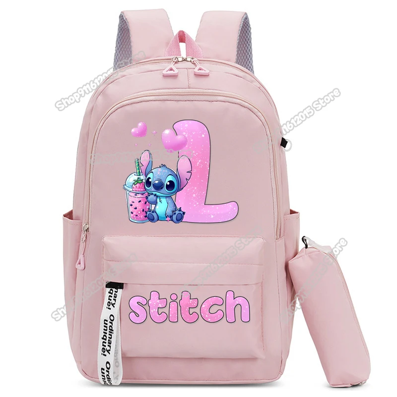 Cute Stitch Letter Kids Backpack Kits Cartoon Alphabet Knapsack with Pencilcase High-capacity Girl Student Schoolbag Rucksack
Cute Stitch Letter Kids Backpack Kits Cartoon Alphabet Knapsack with Pencilcase High-capacity Girl Student Schoolbag Rucksack