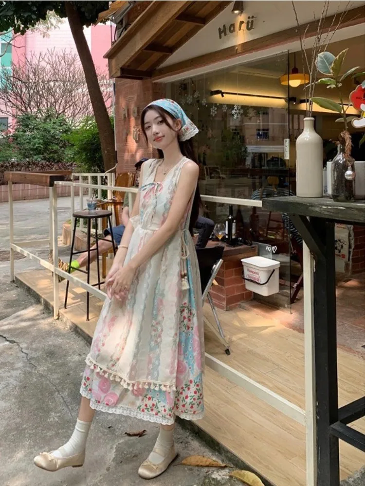 Bohemian Floral Print Off-Shoulder Dress Women's Mesh Outerwear Cover-Up Summer Vacation Long Skirt Korean Style Commute
Bohemian Floral Print Off-Shoulder Dress Women's Mesh Outerwear Cover-Up Summer Vacation Long Skirt Korean Style Commute