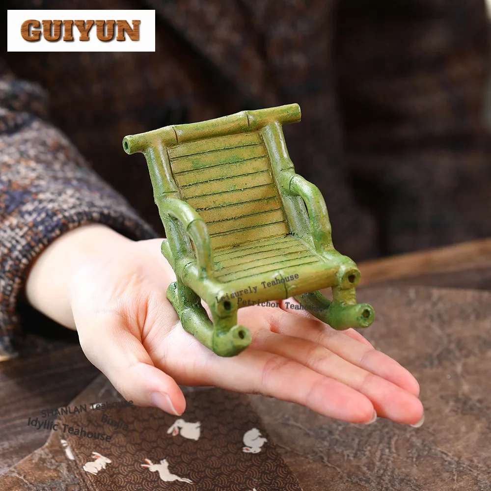 Yixing Purple Clay Bamboo Rocking Chair Tea Pet Antique Exquisite Miniatures Tea Figurine Play Toys Tea Statue Ornaments Craft
Yixing Purple Clay Bamboo Rocking Chair Tea Pet Antique Exquisite Miniatures Tea Figurine Play Toys Tea Statue Ornaments Craft
