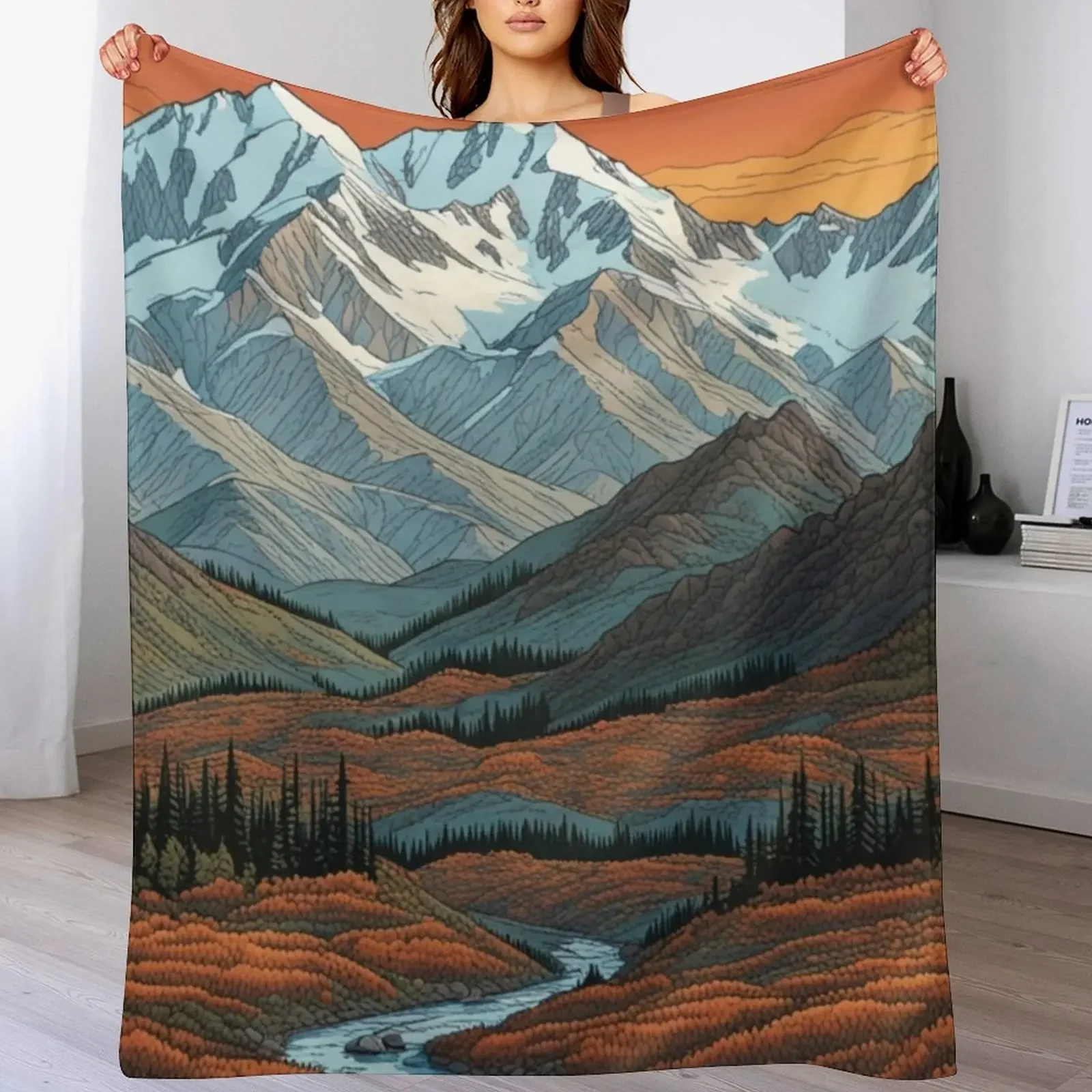 Denali Landscape Throw Blanket Soft Breathable Blanket for Night Sleeping
Denali Landscape Throw Blanket Soft Breathable Blanket for Night Sleeping