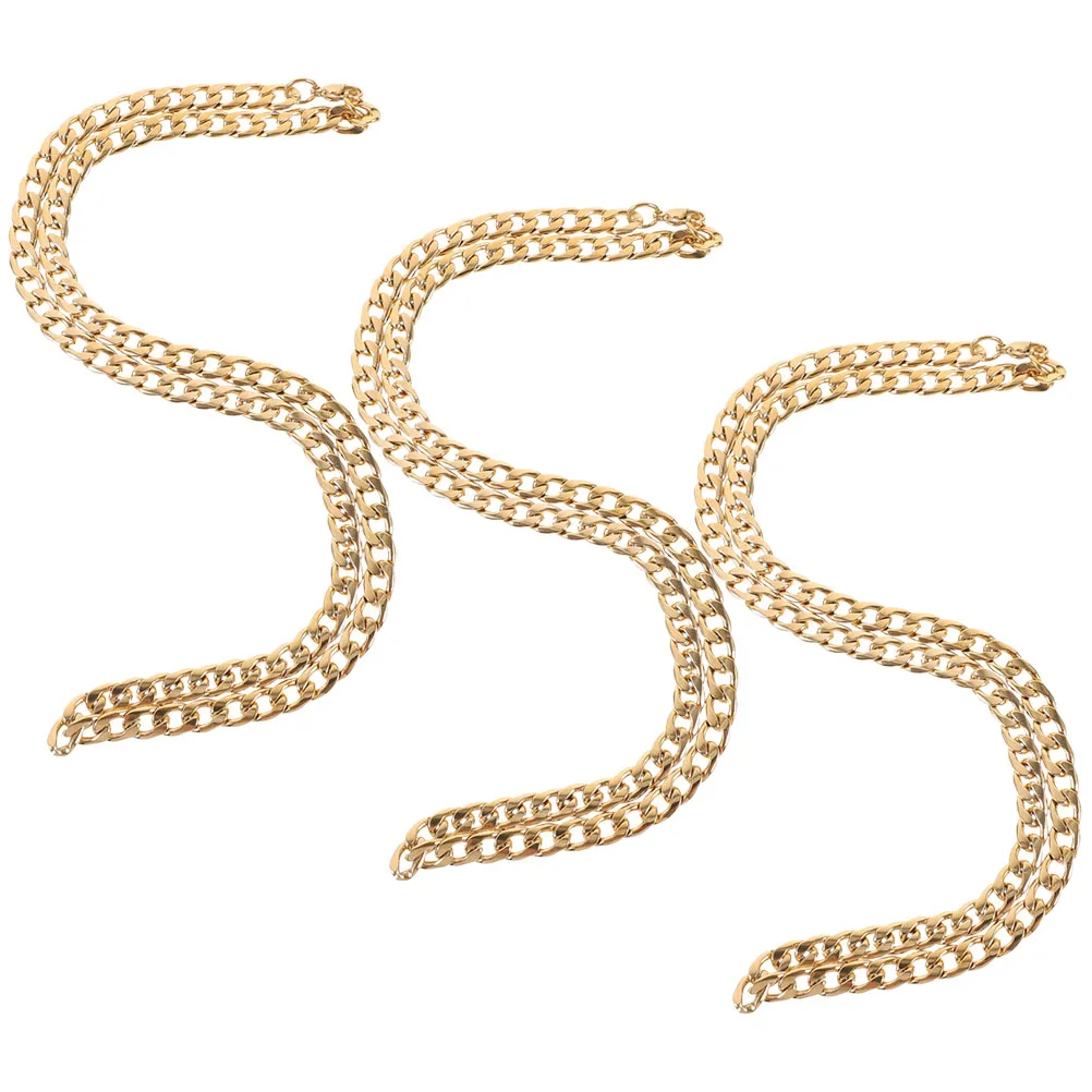 3 Pcs Golden Chain 60cm 7mm Titanium Steel Necklace For Men Hip Hop Jewelry Set Decorative Male Accessories
3 Pcs Golden Chain 60cm 7mm Titanium Steel Necklace For Men Hip Hop Jewelry Set Decorative Male Accessories
