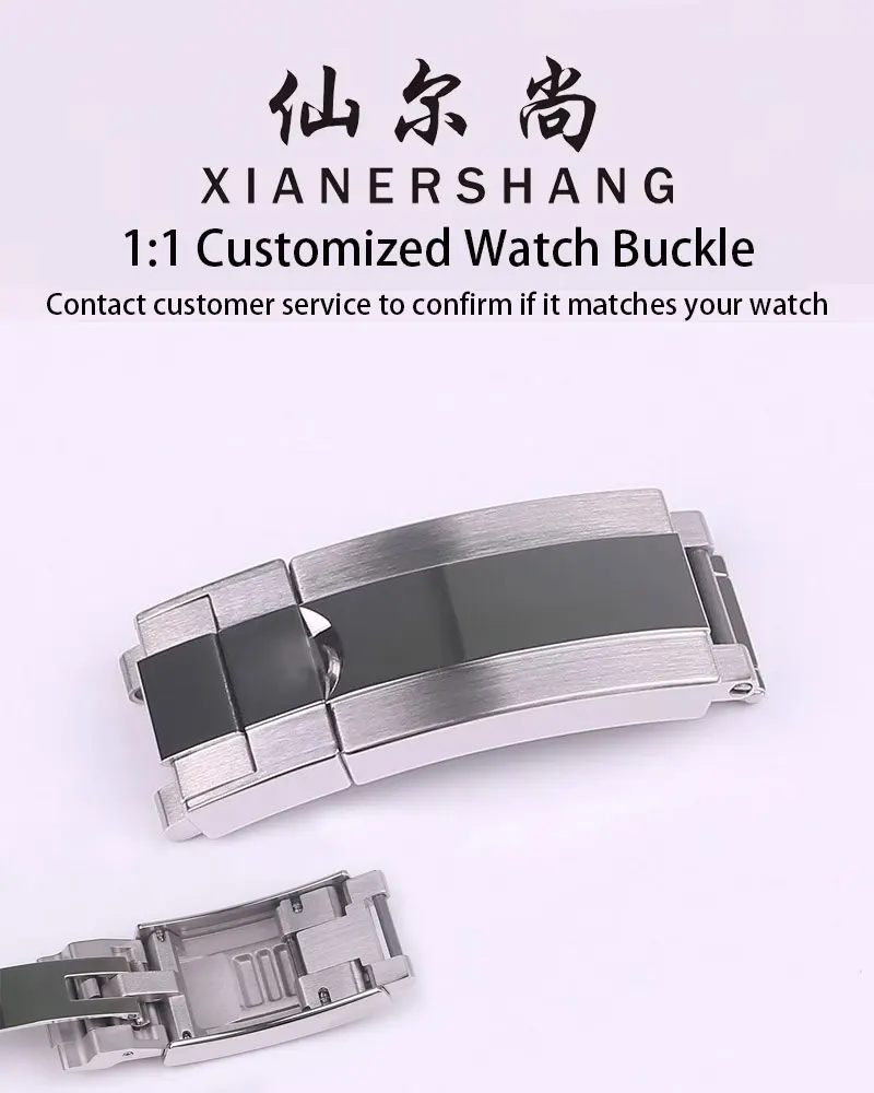 XIANERSHANG Custom R-olex Yacht Master Original Folding Buckle 16MM×9MM 904L Stainless Steel Built In Fine-Tuning Safety Buckle
XIANERSHANG Custom R-olex Yacht Master Original Folding Buckle 16MM×9MM 904L Stainless Steel Built In Fine-Tuning Safety Buckle