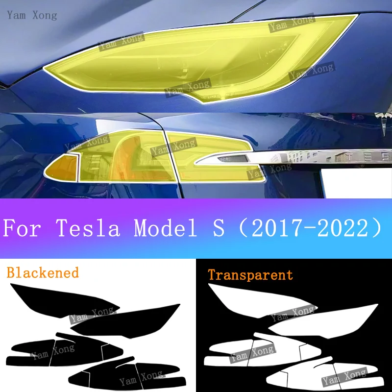 For Tesla Model S 2017-2022 Car Headlight Black Taill Golden Cover Film Front Taillight TPU Transparent Armored Protective Films
For Tesla Model S 2017-2022 Car Headlight Black Taill Golden Cover Film Front Taillight TPU Transparent Armored Protective Films
