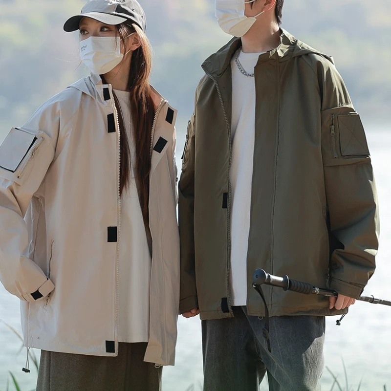 High Street Windproof Hooded Jacket Women Autumn Outdoor Climbing Suit Casual Outerwear Jackets for Men Women Hiking Windbreaker
High Street Windproof Hooded Jacket Women Autumn Outdoor Climbing Suit Casual Outerwear Jackets for Men Women Hiking Windbreaker