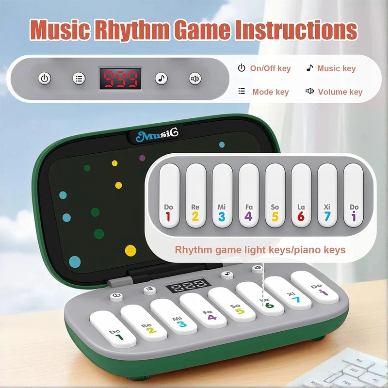 Electronic Music Rhythm Puzzle Game Machine Montessori Pockets Travel Toy Light Up Educationa Sensory Fast Push Electronic Organ
Electronic Music Rhythm Puzzle Game Machine Montessori Pockets Travel Toy Light Up Educationa Sensory Fast Push Electronic Organ