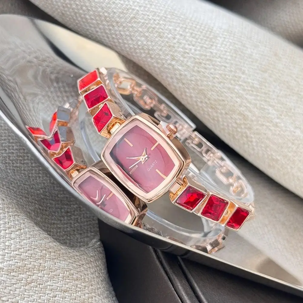 Fashion Alloy Diamond Encrusted Bracelet Colorful Small Sugar Bracelet Watch Square Shape Square Watch Jewelry
Fashion Alloy Diamond Encrusted Bracelet Colorful Small Sugar Bracelet Watch Square Shape Square Watch Jewelry