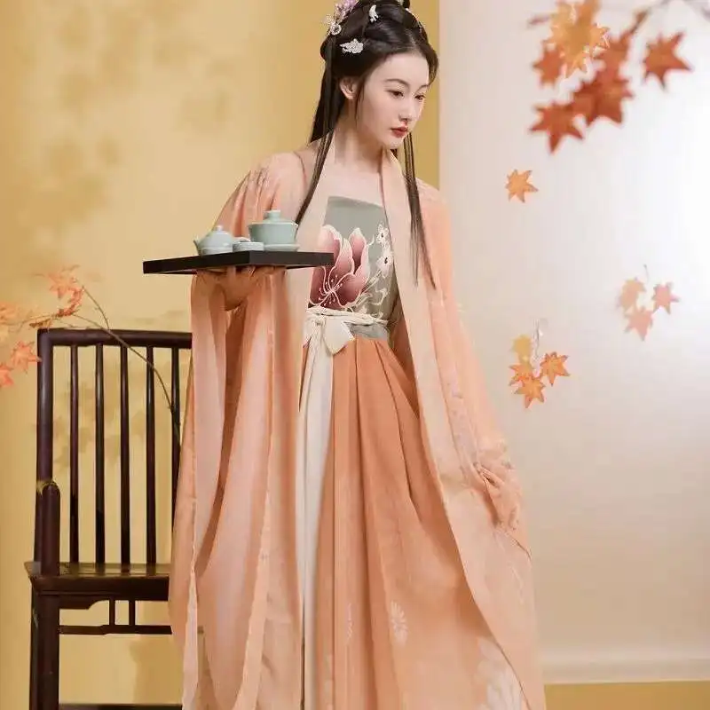 Chinese Hanfu Dress Women Female Carnival Halloween Cosplay Costume Ancient Traditional Embroidered Hanfu Top Sleeve Dance Dress
Chinese Hanfu Dress Women Female Carnival Halloween Cosplay Costume Ancient Traditional Embroidered Hanfu Top Sleeve Dance Dress