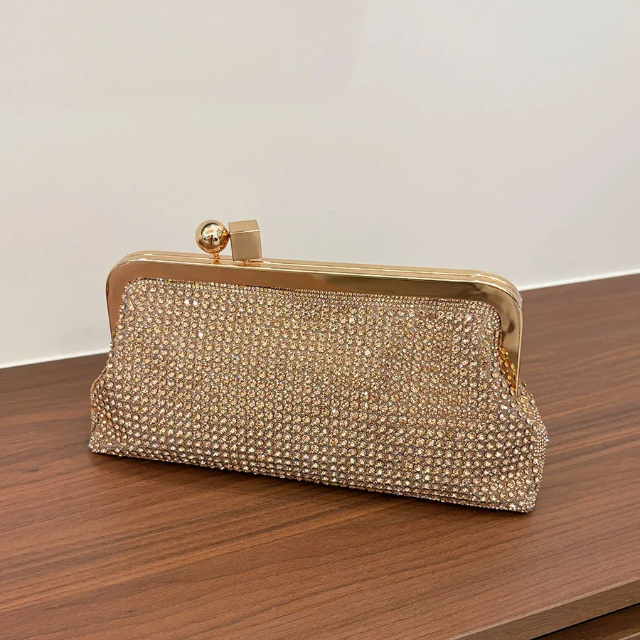 Luxury Full Rhinestone Evening Bag Ladies Kisslock Clutch Diamonds Pearls Bags for Women Handbag Frame Party Shoulder Bag NEW
Luxury Full Rhinestone Evening Bag Ladies Kisslock Clutch Diamonds Pearls Bags for Women Handbag Frame Party Shoulder Bag NEW