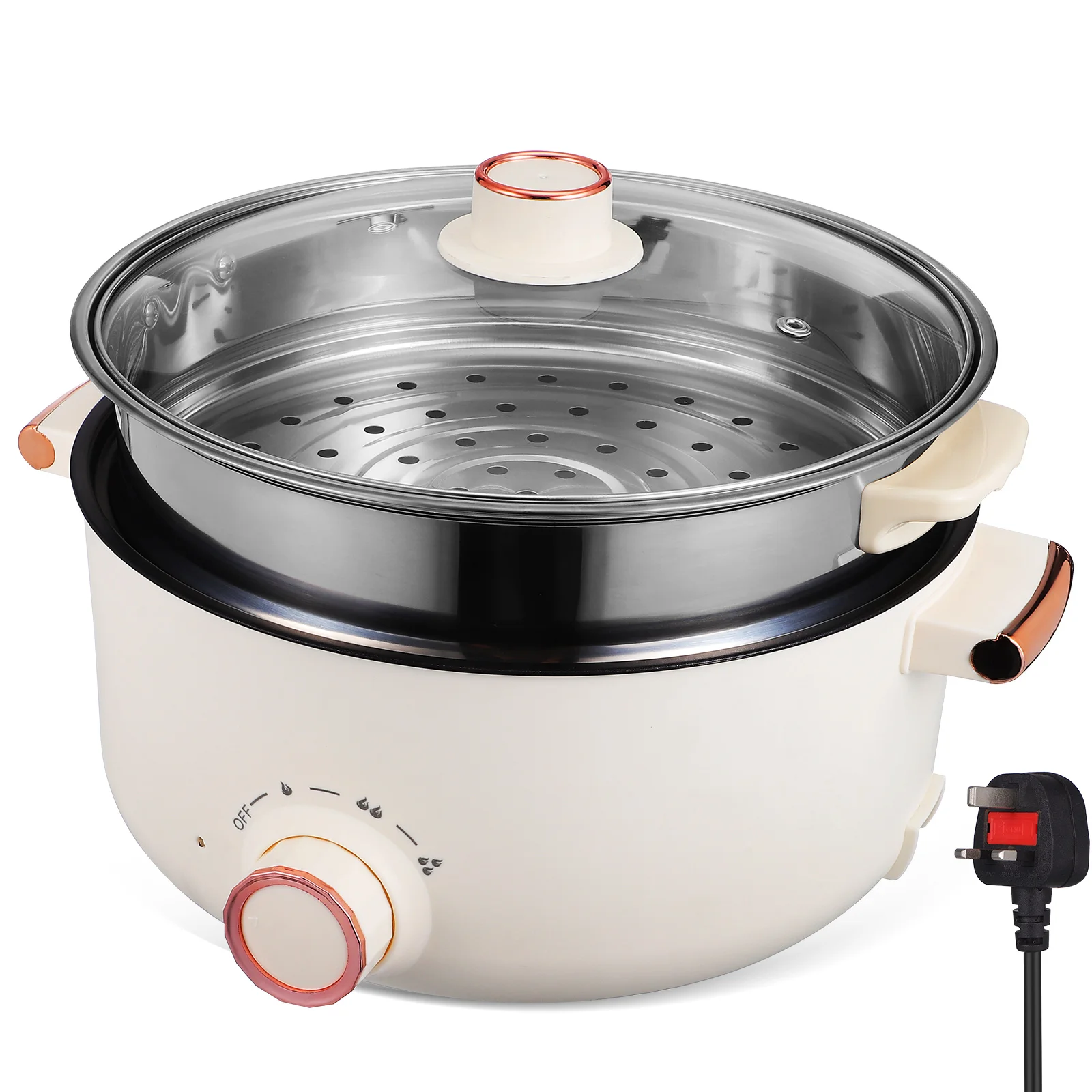 Multifunctional Electric Cooking Pot Steamer Ramen Cooker Stew Food for Non Stick Student
Multifunctional Electric Cooking Pot Steamer Ramen Cooker Stew Food for Non Stick Student
