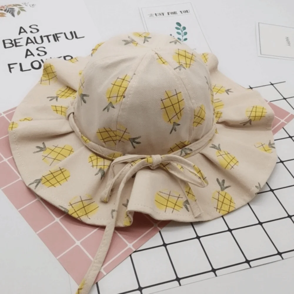Cotton Fabric Baby Girl Sun Hat Fruit Print Flower Print Kids Bucket Hats Foldable Design Breathable Lightweight
Cotton Fabric Baby Girl Sun Hat Fruit Print Flower Print Kids Bucket Hats Foldable Design Breathable Lightweight