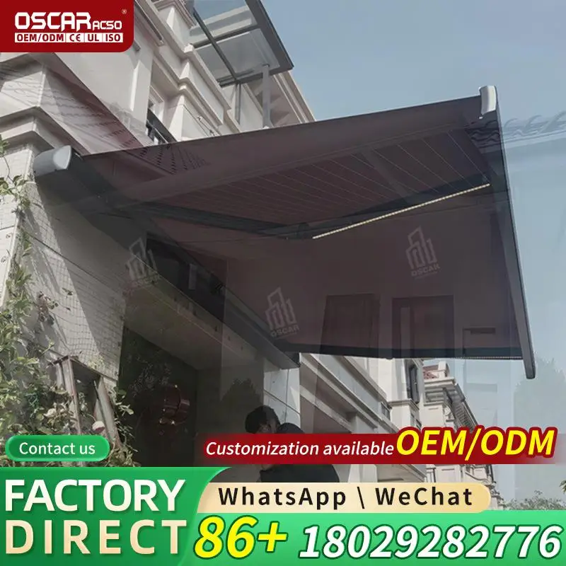 Full Box Retractable Sun Shade Windproof Motorized Window Door Canopy Aluminum Alloy PC Outdoor Canopy for Patio Balcony Garden
Full Box Retractable Sun Shade Windproof Motorized Window Door Canopy Aluminum Alloy PC Outdoor Canopy for Patio Balcony Garden