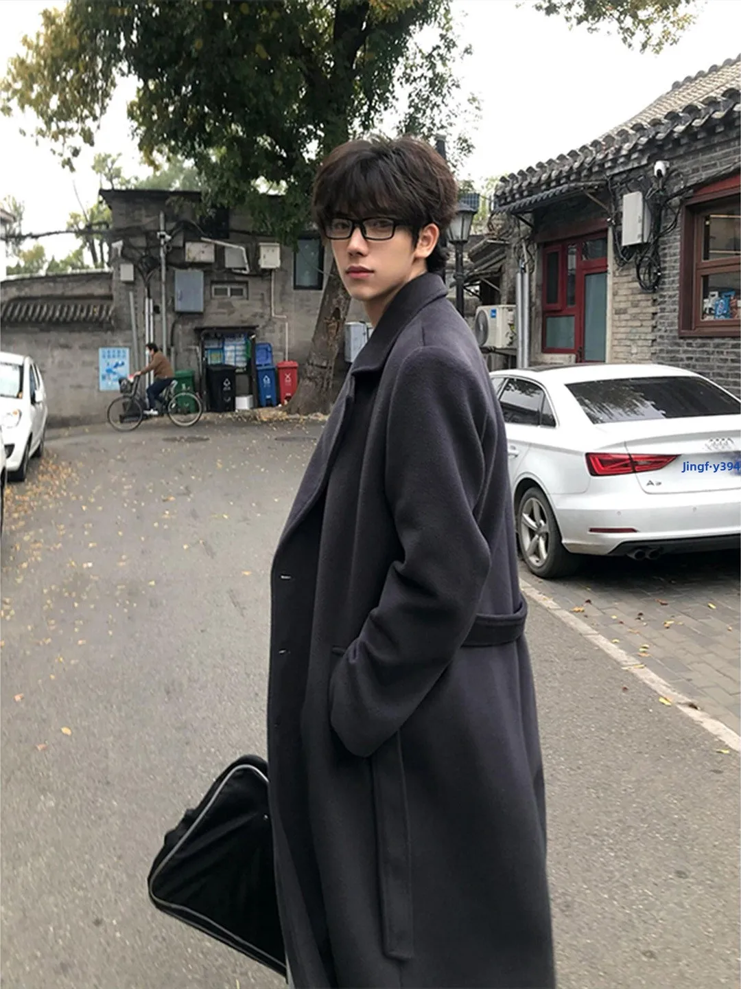 Deep ey Briti Sle Men's Woolen Coat Knee-Length Overcoat Sli Couple Outerwear Mid-Length Winter Faionable
Deep ey Briti Sle Men's Woolen Coat Knee-Length Overcoat Sli Couple Outerwear Mid-Length Winter Faionable