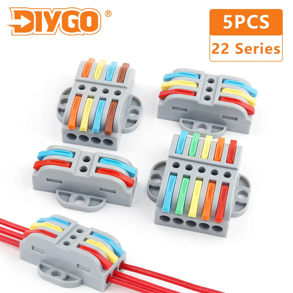5PCS Wiring Compact Conductors Push-in Type Connector Cable Splitter NC-22G-2M/3M/4M/5M Universal Quick Docking Terminal Block
5PCS Wiring Compact Conductors Push-in Type Connector Cable Splitter NC-22G-2M/3M/4M/5M Universal Quick Docking Terminal Block