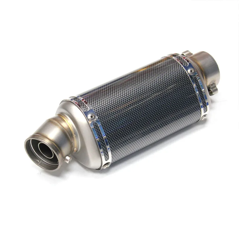 Modified motorcycle exhaust pipe with a muffler section 51mm caliber Carbon fiber-like texture
Modified motorcycle exhaust pipe with a muffler section 51mm caliber Carbon fiber-like texture