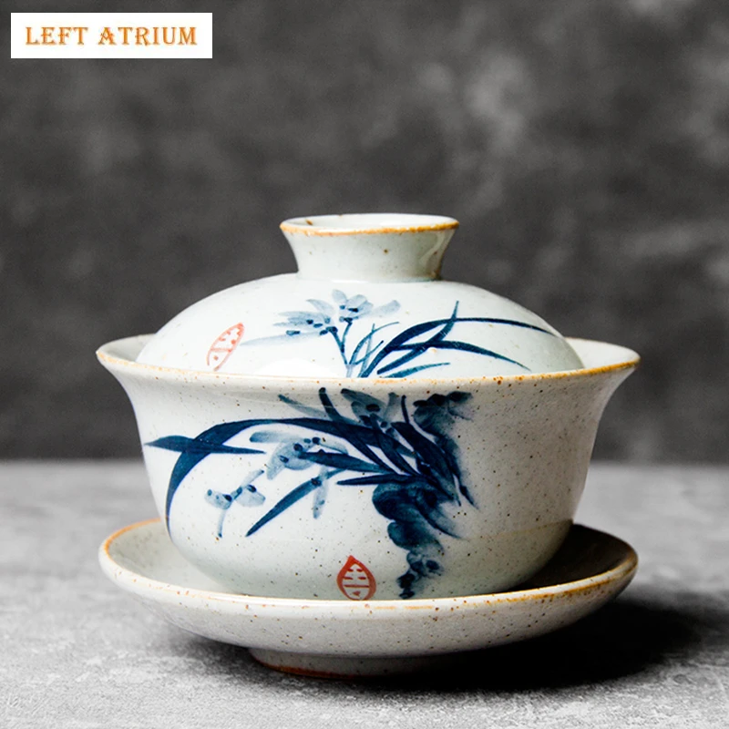 Hand Painted Orchid Gaiwan For Tea Pottery Tureen With Lid Teaware Travel Kung Fu Tea Set Chinese Cup Bowls Chawan
Hand Painted Orchid Gaiwan For Tea Pottery Tureen With Lid Teaware Travel Kung Fu Tea Set Chinese Cup Bowls Chawan