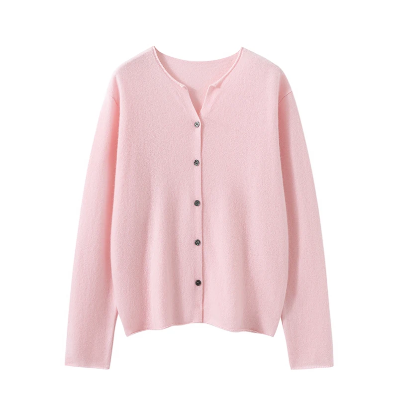 2025 Spring And Autumn Women's Cardigan 100% Cashmere Knitted Sweater Chic Tops Lady Short Coat Casual O-Neck Loose Women Shirt
2025 Spring And Autumn Women's Cardigan 100% Cashmere Knitted Sweater Chic Tops Lady Short Coat Casual O-Neck Loose Women Shirt