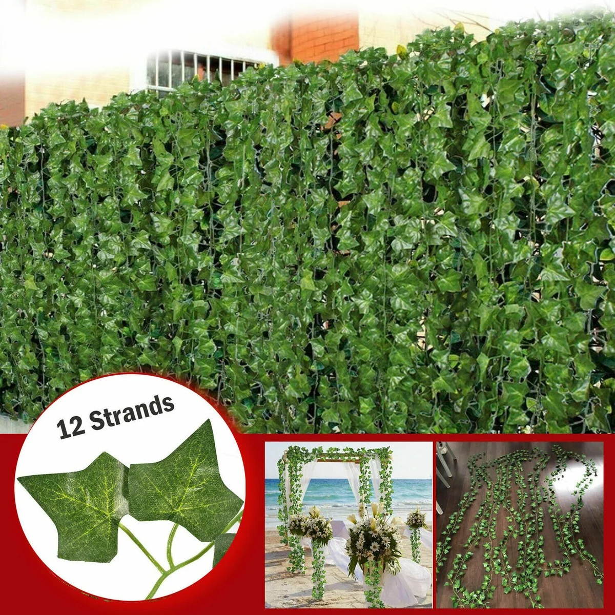 12Pcs/6Pcs/1Pc 90-Piece Artificial Ivy Leaf Plant Vine, Uv-Resistant Plastic Plant, for Living Room, Kitchen, Wedding, Balcony, Garden, Bedroom, Graduation Party, Farmhouse Decoration (Note - if You Smell the Plastic Smell When You Open the Package, Just
12Pcs/6Pcs/1Pc 90-Piece Artificial Ivy Leaf Plant Vine, Uv-Resistant Plastic Plant, for Living Room, Kitchen, Wedding, Balcony, Garden, Bedroom, Graduation Party, Farmhouse Decoration (Note - if You Smell the Plastic Smell When You Open the Package, Just