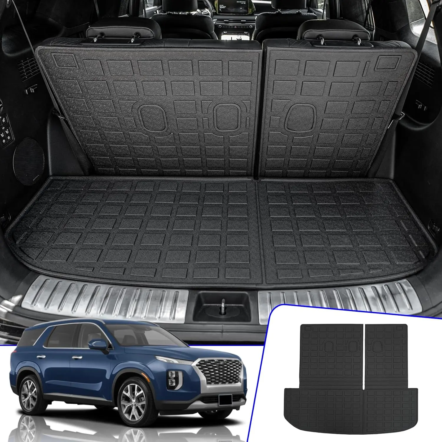 All Weather Cargo Mat for Hyundai Palisade 2020-2025, Trunk Liner with Backrest Mat
All Weather Cargo Mat for Hyundai Palisade 2020-2025, Trunk Liner with Backrest Mat