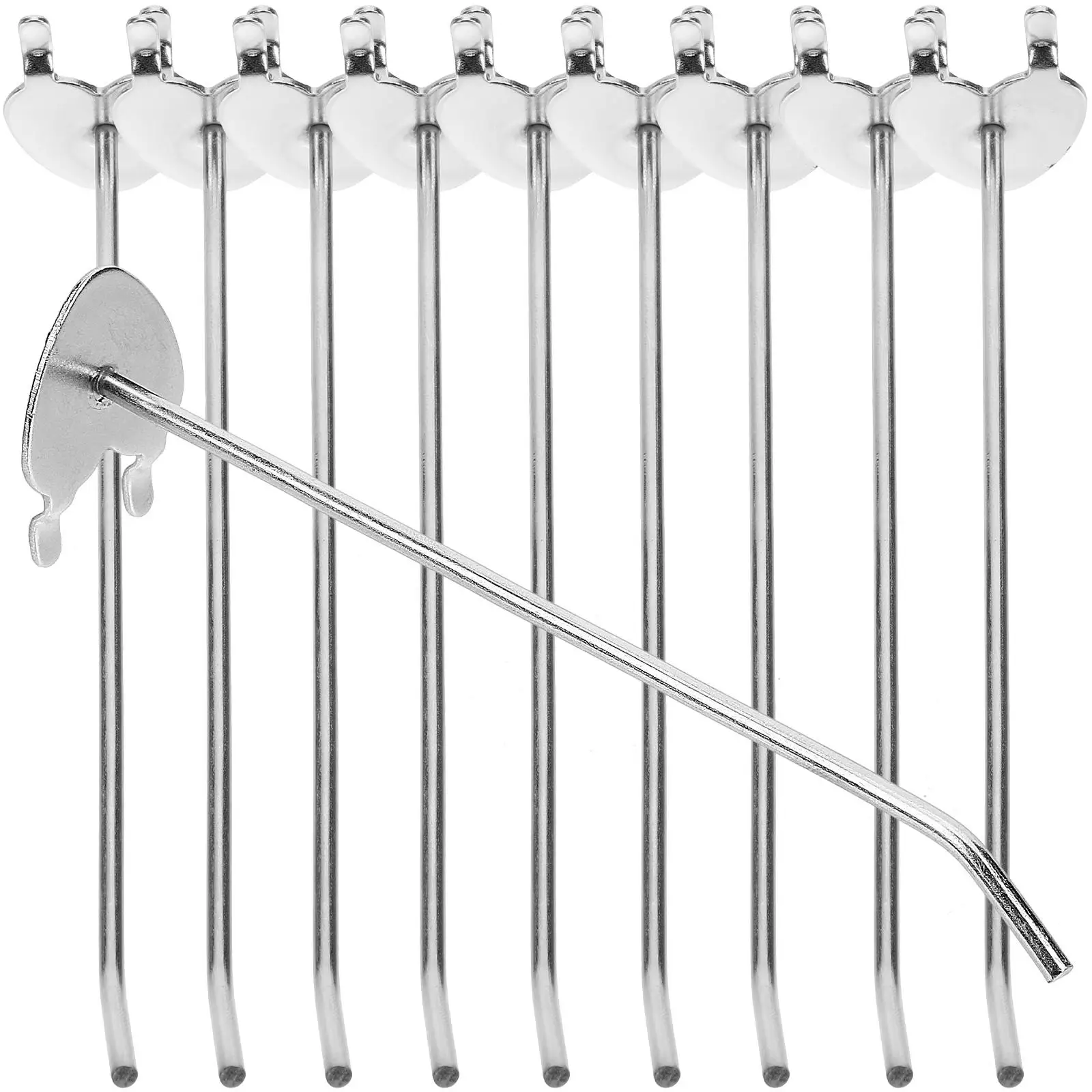 10 Pcs Piercing Hook Pegboard Holder Garage Shelving Hooks Pegs Hanger Metal for Shop Hangers Coat
10 Pcs Piercing Hook Pegboard Holder Garage Shelving Hooks Pegs Hanger Metal for Shop Hangers Coat