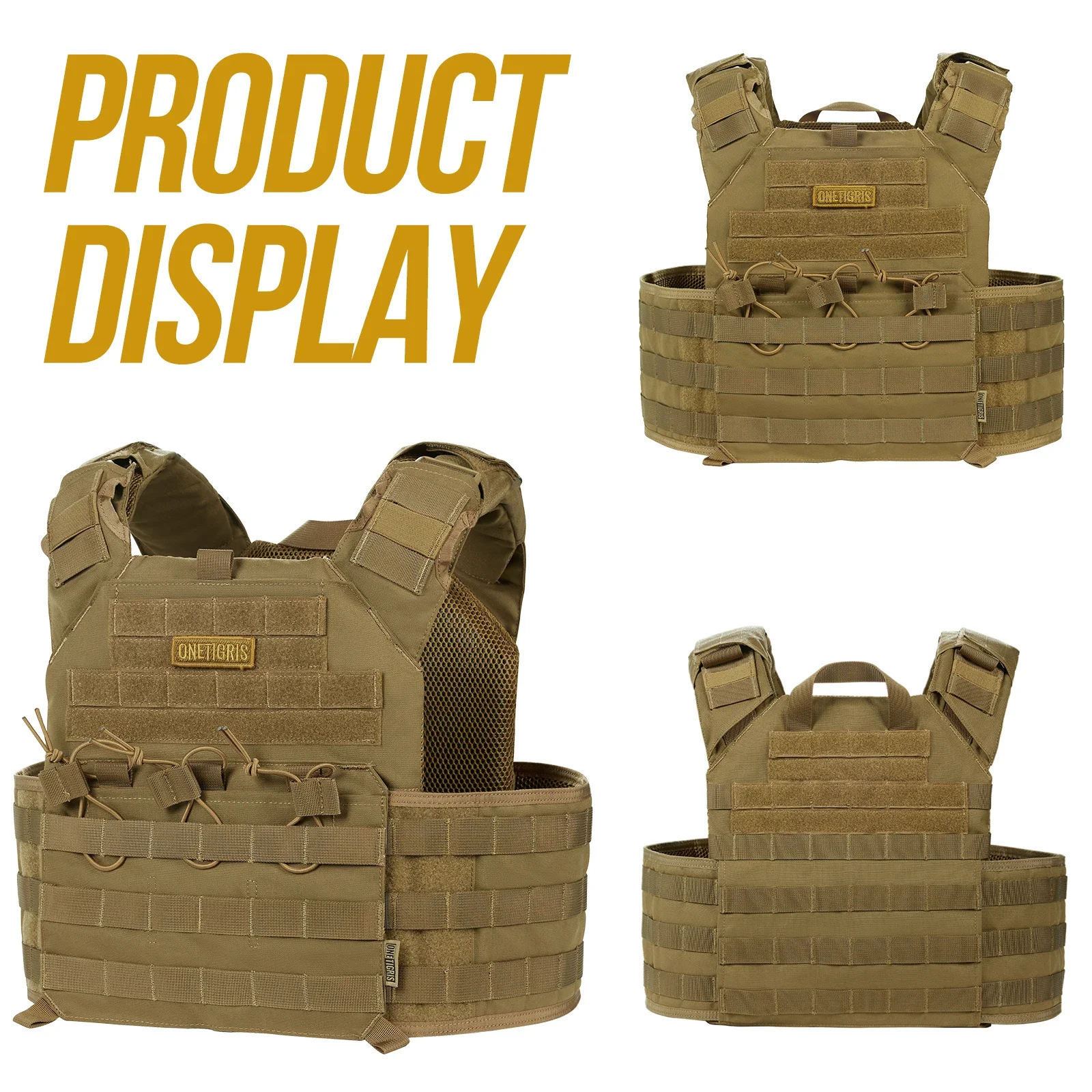 ONETIGRIS Adjustable Waterproof Tactical Vest 500D Nylon Multifunction Molle Hunting Airsoft Combat Equipment Protective Vest
ONETIGRIS Adjustable Waterproof Tactical Vest 500D Nylon Multifunction Molle Hunting Airsoft Combat Equipment Protective Vest