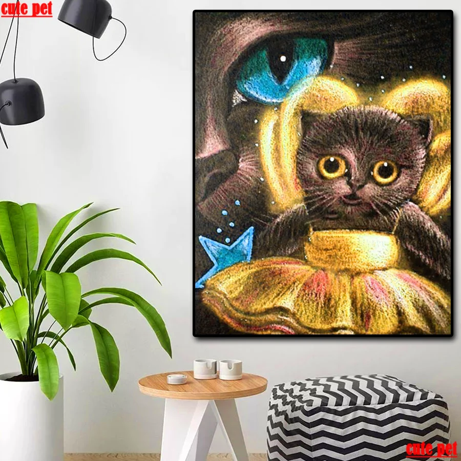 DIY Diamond Painting Cute black cat 5D rhinestone Cross Stitch Diamond Art Embroidery Mosaic Handmade Home Decoration puzzle
DIY Diamond Painting Cute black cat 5D rhinestone Cross Stitch Diamond Art Embroidery Mosaic Handmade Home Decoration puzzle