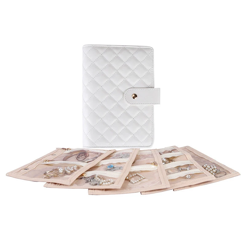 White PU Leather Jewelry Organizer Bag Multi-Functional Foldable Travel Case for Necklaces Earrings Accessories Storage Pouches
White PU Leather Jewelry Organizer Bag Multi-Functional Foldable Travel Case for Necklaces Earrings Accessories Storage Pouches