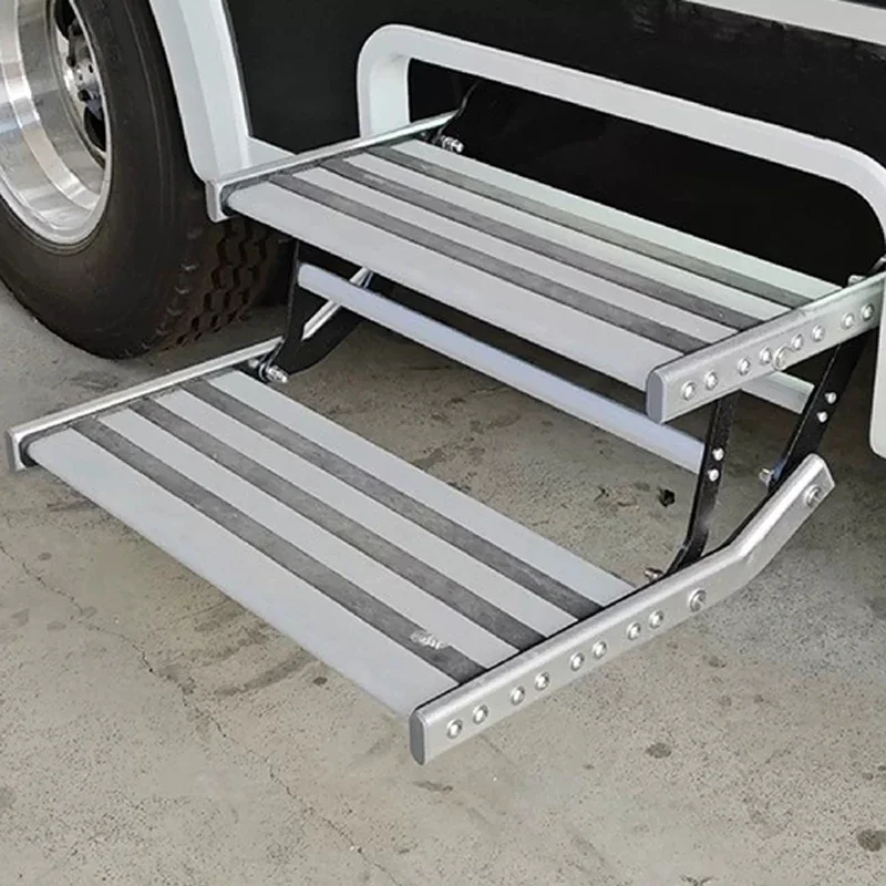 Folding Steps for RVs, Aluminum Alloy Ladders for Trailers, Manual Retractable Single/Double-Tier Steps, Electric Steps
Folding Steps for RVs, Aluminum Alloy Ladders for Trailers, Manual Retractable Single/Double-Tier Steps, Electric Steps