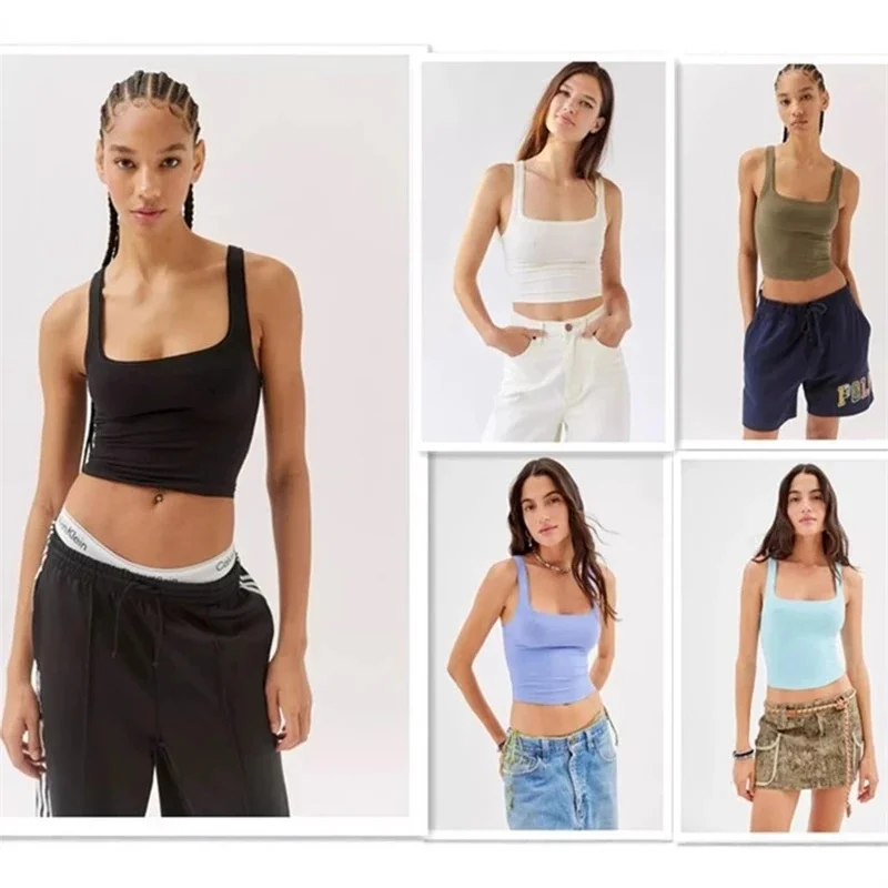 Women's Square Neck Crop Tank Top Slim Fit Solid Color Casual Camisole
Women's Square Neck Crop Tank Top Slim Fit Solid Color Casual Camisole