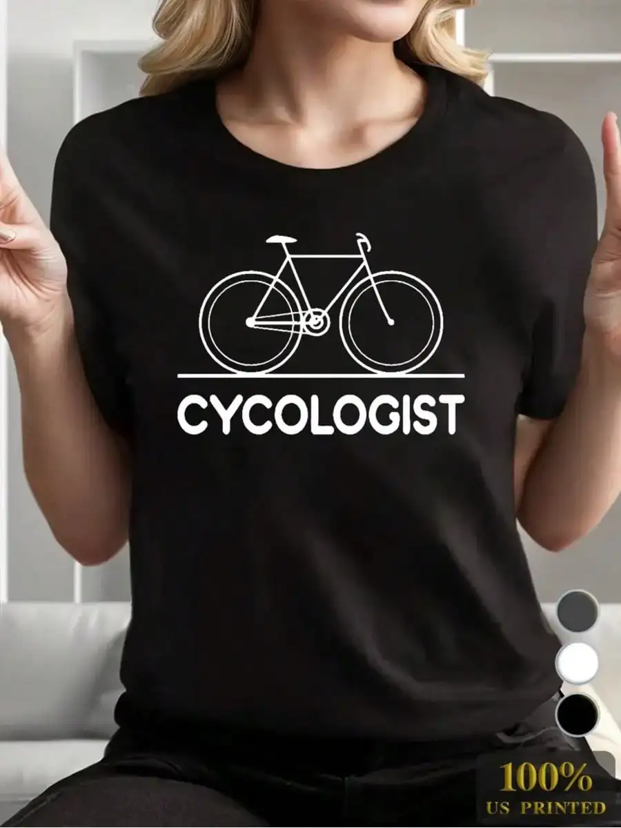 A Bicycle CYCOLOCIST Ladies Size Front Shoulder Fit Print Round Neck Short Sleeve T-Shirt For Women Casual, Summer Women Top Te
A Bicycle CYCOLOCIST Ladies Size Front Shoulder Fit Print Round Neck Short Sleeve T-Shirt For Women Casual, Summer Women Top Te
