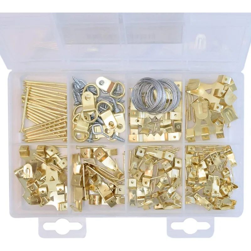 220 Pieces Picture Hanger Kit with Wire Photo Frame Hanging Mounting Accessories Wall Picture Hangering Hooks Nails for Frames
220 Pieces Picture Hanger Kit with Wire Photo Frame Hanging Mounting Accessories Wall Picture Hangering Hooks Nails for Frames
