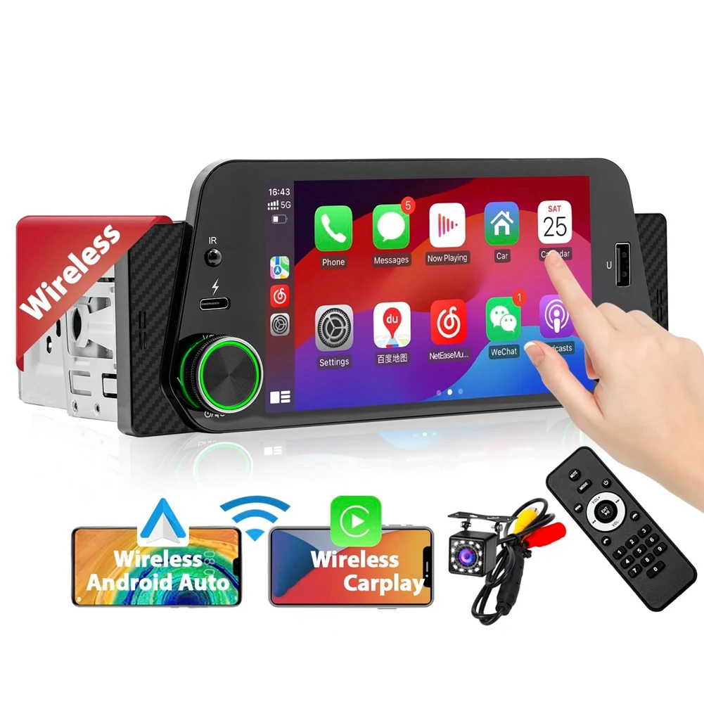 Автомобильный радиоприемник с беспроводным Carplay/Android Auto, радио с сенсорным экраном, Bluetooth, резервная камера, зеркальный звено
Автомобильный радиоприемник с беспроводным Carplay/Android Auto, радио с сенсорным экраном, Bluetooth, резервная камера, зеркальный звено