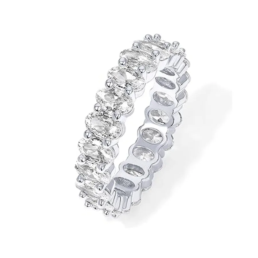 14K Gold Plated Eternity Ring for Women - Statement Eternity Band Rings with Oval Cubic Zirconia - Stackable Wedding Band - Lov
14K Gold Plated Eternity Ring for Women - Statement Eternity Band Rings with Oval Cubic Zirconia - Stackable Wedding Band - Lov